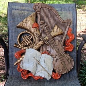 Vintage 1970s Homco Home Interiors music wall deco